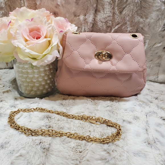 Pink Quilted Crossbody Bag - Picture 8 of 8